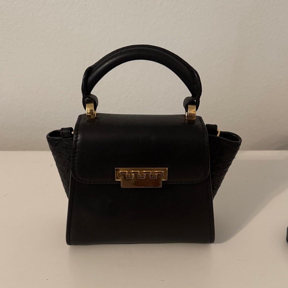 Zac Posen Black Mini Bag with Gold Accents